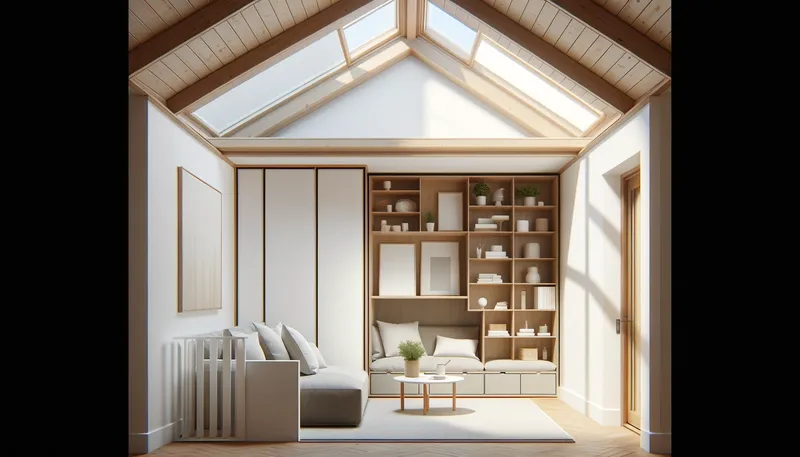 minimalist attic conversions - An attic space showcasing must have features for minimalism