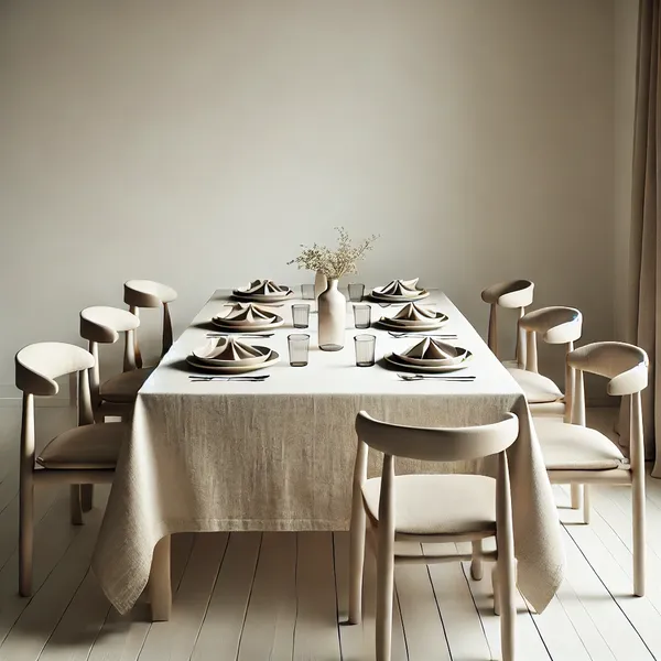 Minimalist Home Textiles 3. Dining Area