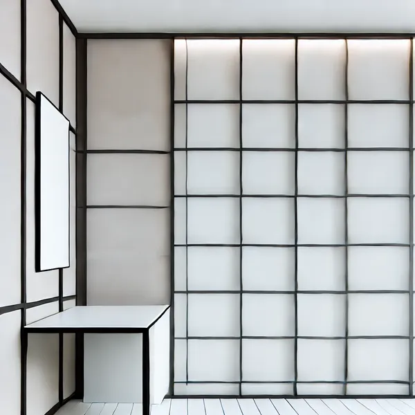 Minimalist Wall Paneling 3. Grid or Square Panels